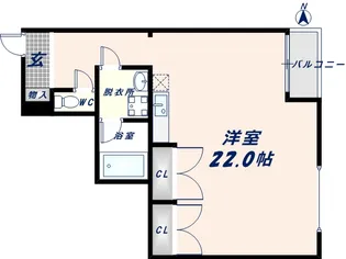 バレイシティ【4階】の間取り