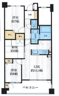 セレッソコート千里中央アネックス【2階】の間取り