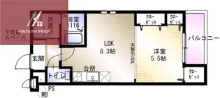 フジパレス・リズフィユ【1階】の間取り