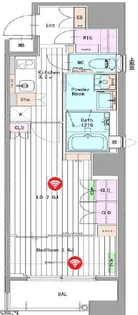 ゲートコート東三国【5階】の間取り