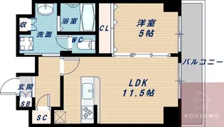Dimus新大阪【10階】の間取り