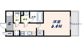 グランパシフィック巽中【9階】の間取り