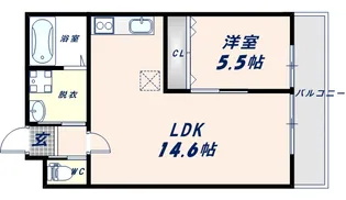 ミワパラディ新今里【202号室】の間取り