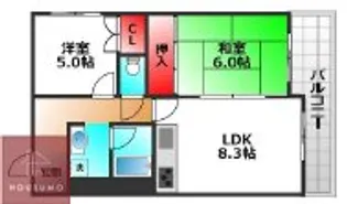 フロウスリーブ西村1番館【1階】の間取り