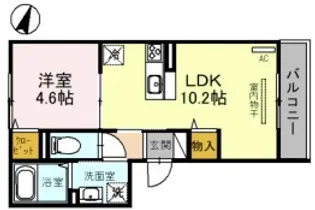 クレシアⅢ【202号室】の間取り