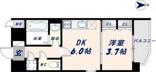 パラゴン布施駅前【1001号室】の間取り