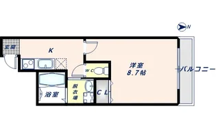 フジパレス新深江Ⅶ番館【203号室】の間取り