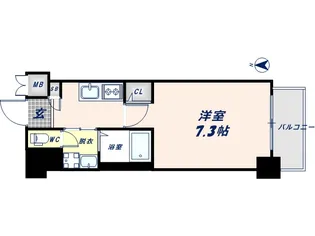 ハイラインⅡ【502号室】の間取り