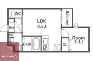 アヴェニール蛍池南町【1階】の間取り
