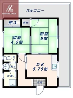 レジェンド八戸ノ里【201号室】の間取り