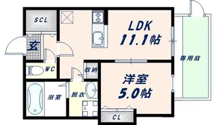 ポルト放出【2階】の間取り