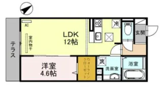 K’sヴィラ放出【101号室】の間取り