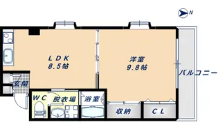パークサイド高井田【301号室】の間取り