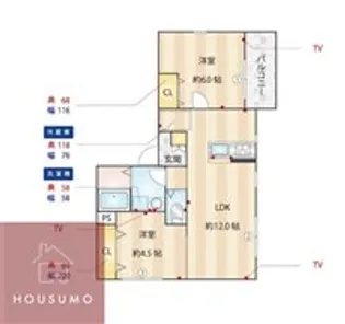 Amour fleurir 若竹【3階】の間取り