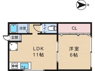エバー針中野【3階】の間取り