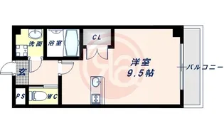 サンライフ北田辺【8階】の間取り