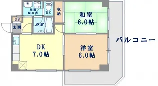 パインブルック東住吉【3階】の間取り