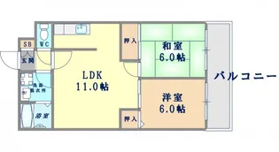 エクセル針中野【2階】の間取り