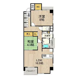 シャーメゾン白鷺【8階】の間取り