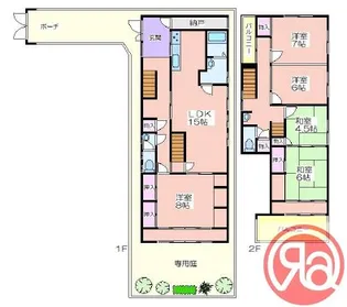 大阪府大阪市東住吉区北田辺3丁目【一戸建】の間取り