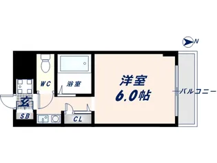 ブルグリンコート布施駅前【502号室】の間取り