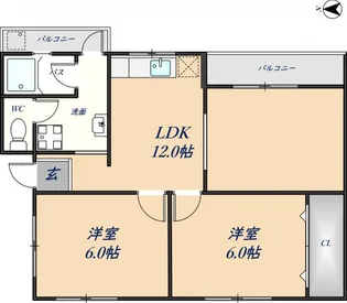 ブルーハイツ【201号室】の間取り
