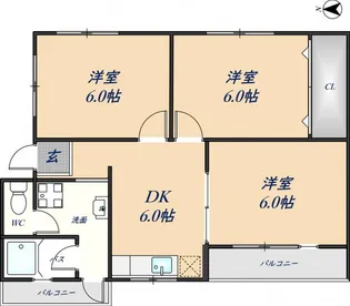 ブルーハイツ【2階】の間取り