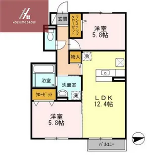 エストレーラⅠ【103号室】の間取り