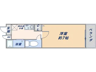 ロンモンターニュ小阪【2階】の間取り