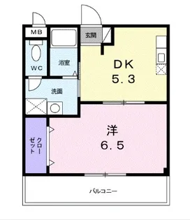 ハイライフ【102号室】の間取り