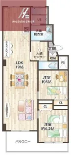 長吉コーポ2号棟【405号室】の間取り