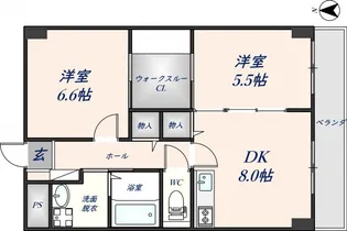 ビスタ石きり【302号室】の間取り