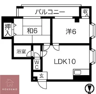 2DKの間取り画像