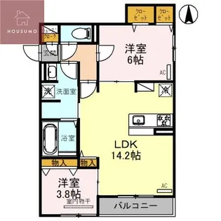 大阪府大阪市平野区平野西6丁目【アパート】の間取り