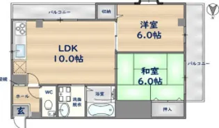 ビューハイツA&K【501号室】の間取り