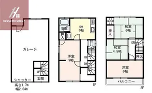 大阪府大阪市平野区瓜破6丁目【一戸建】の間取り