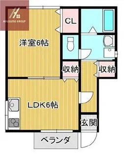 グリーントピア鶴橋【1階】の間取り