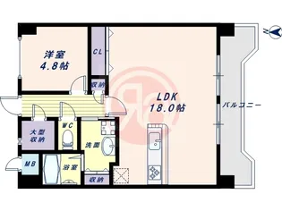 ユリシス エン ファミエ【6階】の間取り