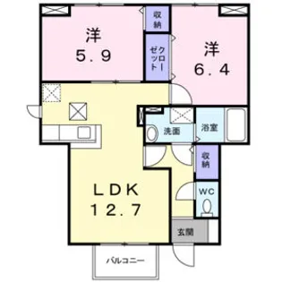 メゾン・みのうら【1階】の間取り