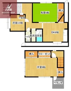 大阪府東大阪市大蓮北3丁目【一戸建】の間取り