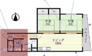 服部緑地パルコアB棟【2階】の間取り