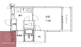 バロンセスト桜塚【201号室】の間取り