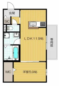 ルナメゾン【1階】の間取り