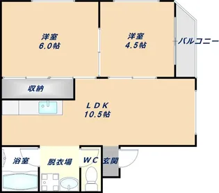 パルミエール新今里【407号室】の間取り
