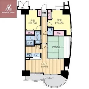 ディオフェルティ大今里【3階】の間取り
