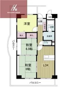 大阪府大阪市平野区瓜破西1丁目【マンション】の間取り
