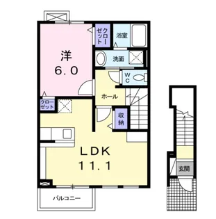 ミルト諸福【201号室】の間取り