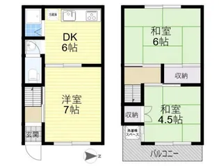 大阪府東大阪市鷹殿町【一戸建】の間取り