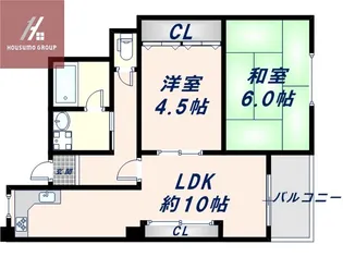 メトロハイツ今里【207号室】の間取り
