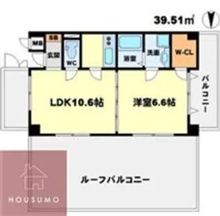 クレセント千里中央【407号室】の間取り